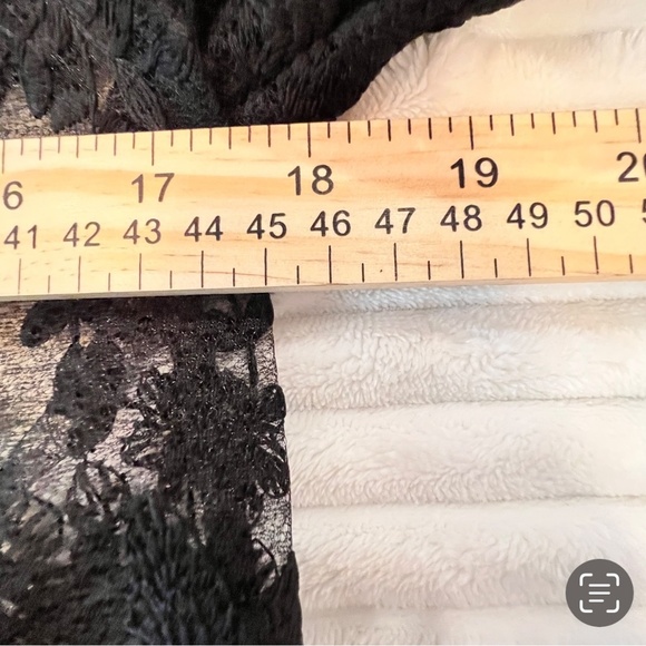 # A078   N by Nancy Black Vintage Sheer Lace Top, Oversized bow, NWOT  M - Picture 6 of 8